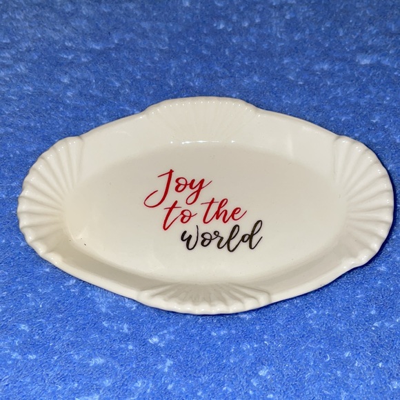 NWOT Mud Pie Trinket Tray.  Joy to the world. - Picture 5 of 5